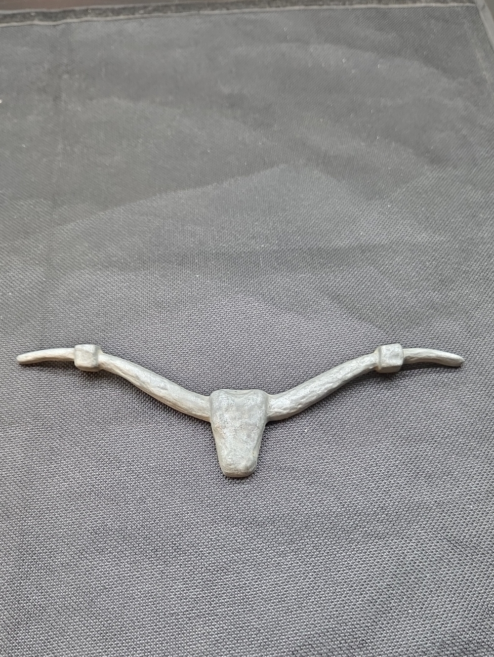 Silver Longhorn Bull Wall Decor - Rustic Metal Accent